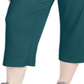 Calças culotte caneladas plus size femininas da Ideology, cor azul-petróleo, tamanho 3X