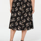 Calvin Klein Saia Midi Assimétrica Estampada Plus Feminina Preta Tamanho 20W