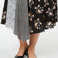 Calvin Klein Saia Midi Assimétrica Estampada Plus Feminina Preta Tamanho 20W
