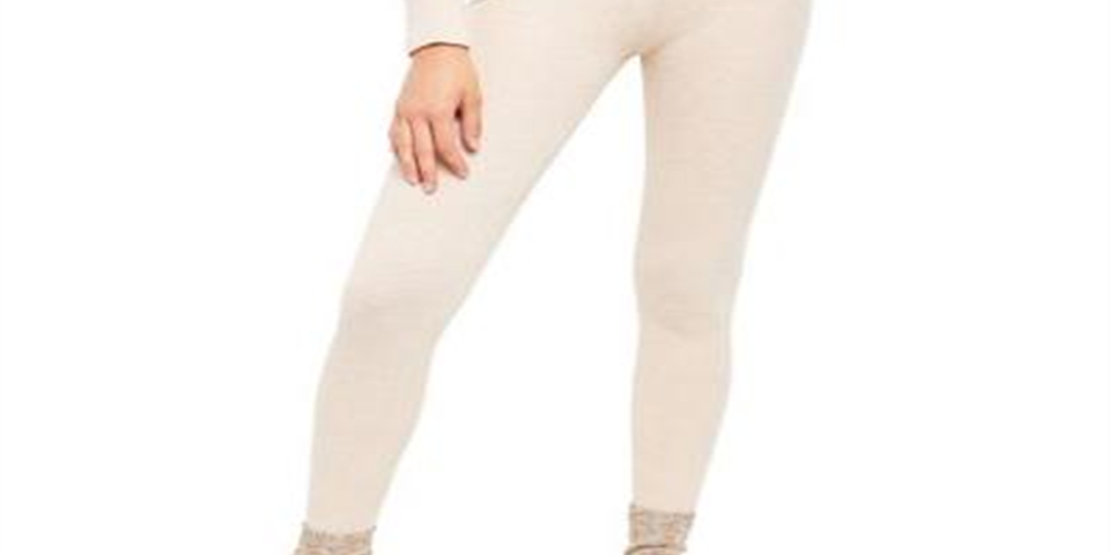 Leggings térmicas femininas Free People Latte Think, marrom, tamanho grande