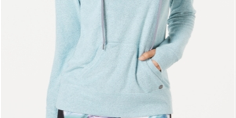 Ideologia Moletom com capuz feminino com cadarço, verde, tamanho pequeno