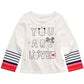 Camiseta infantil de algodão com estampa gráfica de manga comprida First Impressions para meninas, tamanho 4T