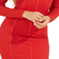Vestido corpete com manga bufante Rachel Guss feminino, vermelho, tamanho médio