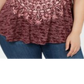 Regata feminina plus size Burnout com estampa roxa, tamanho 4X, da Style &amp; Co