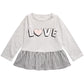 Top peplum Love para meninas First Impressions, cinza, tamanho 6-9 meses