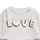 Top peplum Love para meninas First Impressions, cinza, tamanho 6-9 meses