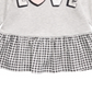 Top peplum Love para meninas First Impressions, cinza, tamanho 6-9 meses