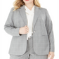 Terno Plus Size Calvin Klein Feminino Blazer Separado para Negócios com Um Botão Cinza Tamanho 18W