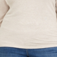 Blusa feminina plus size mesclada com gola falsa marrom tamanho 2X da Style &amp; Co