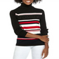 Suéter feminino Tommy Hilfiger estampado manga comprida preto tamanho grande