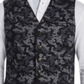 Colete masculino Tallia Slim Fit Stretch Camo Leopardo Preto Tamanho P