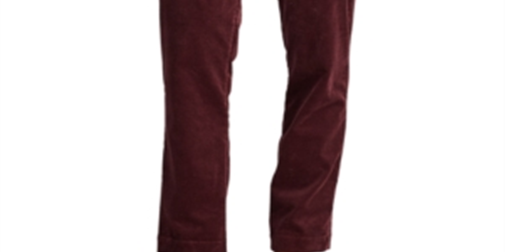 Calça de veludo cotelê clássica elástica masculina Polo Ralph Lauren, tamanho 42x30, vermelha