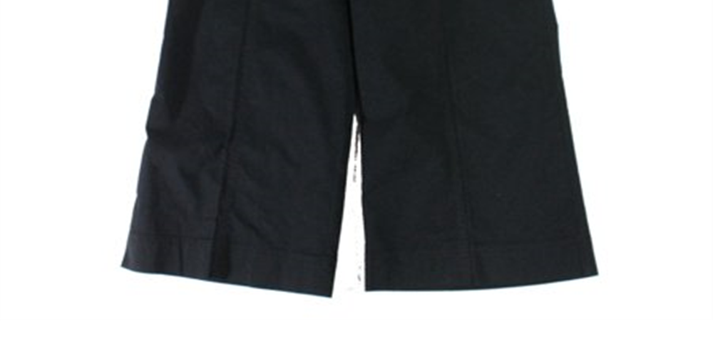 Calça cropped elástica feminina Ralph Lauren, preta, tamanho 6