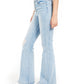 Calça jeans flare com botões rasgados Dollhouse Junior's, azul, tamanho 3
