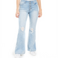 Calça jeans flare com botões rasgados Dollhouse Junior's, azul, tamanho 3