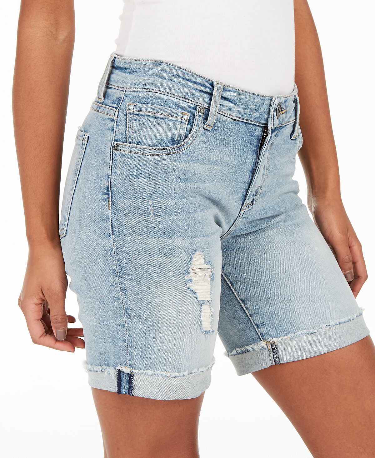 Shorts jeans femininos Kut From The Kloth Catherine Boyfriend, azul, tamanho 4