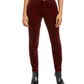Calça feminina Kut From The Kloth de cintura alta Fab Ab Skinny de veludo cotelê vermelha tamanho 14