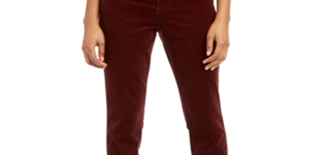 Calça feminina Kut From The Kloth de cintura alta Fab Ab Skinny de veludo cotelê vermelha tamanho 14