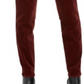 Calça feminina Kut From The Kloth de cintura alta Fab Ab Skinny de veludo cotelê vermelha tamanho 14