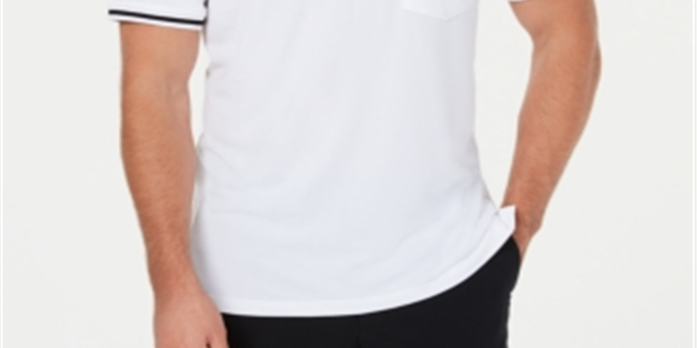 Polo masculino com zíper de um quarto da INC International Concepts, branco, tamanho extragrande