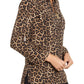 Blusa feminina Michael Kors com estampa de leopardo marrom - tamanho extragrande