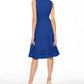 Vestido Calvin Klein Feminino Illusion Trim Fit Flare Azul Tamanho 6