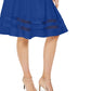 Vestido Calvin Klein Feminino Illusion Trim Fit Flare Azul Tamanho 6