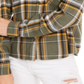 Camisa xadrez de flanela Ultra Flirt Junior, verde, tamanho GG