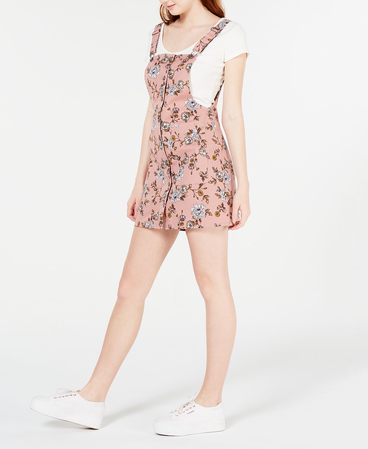 Tinseltown Junior's Blush Floral Skirtall Branco Tamanho P