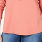 Suéter feminino com franjas e gola alta, tamanho pequeno, laranja, estilo Style &amp; Co