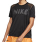 Camiseta Nike Miler Dri-FIT Metallic Logo Feminina Preta Tamanho X-G