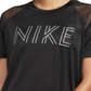 Camiseta Nike Miler Dri-FIT Metallic Logo Feminina Preta Tamanho X-G