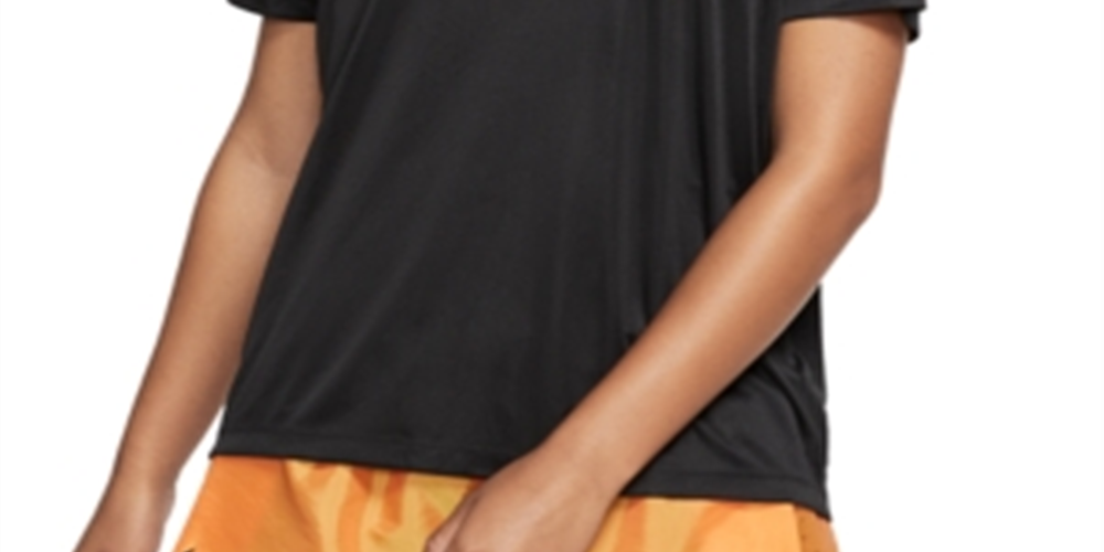 Camiseta Nike Miler Dri-FIT Metallic Logo Feminina Preta Tamanho X-G