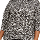 Suéter feminino Michael Kors Plus com estampa de leopardo e jacquard - Preto, tamanho 2XL