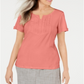 Karen Scott Blusa Feminina Gola Alta Rosa Tamanho XS