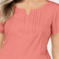 Karen Scott Blusa Feminina Gola Alta Rosa Tamanho XS