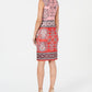 Vestido feminino Vince Camuto Scuba Sheath Laranja Tamanho 4