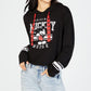 Moletom com capuz infantil Love Tribe Mickey Mouse, preto, tamanho G