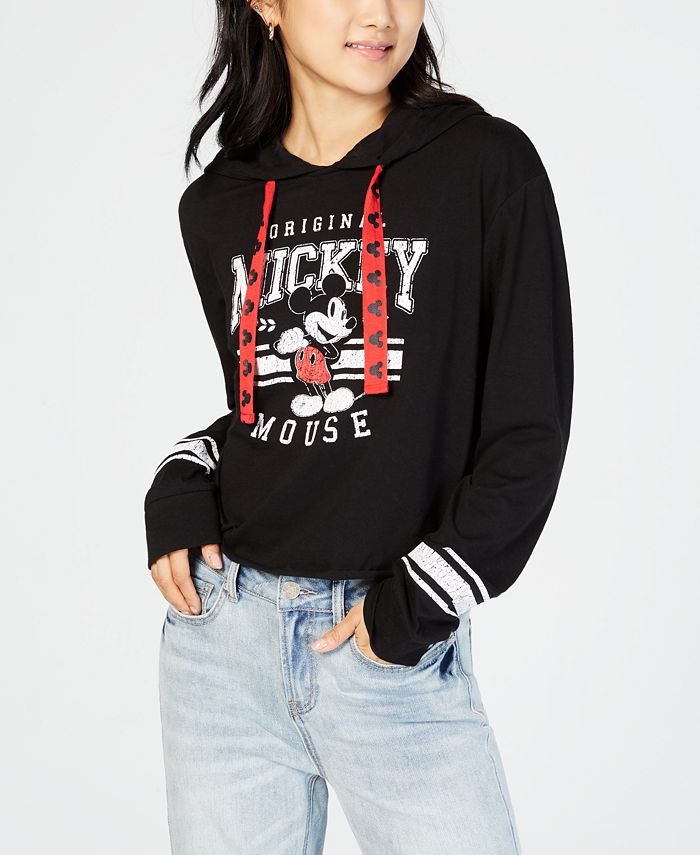 Moletom com capuz infantil Love Tribe Mickey Mouse, preto, tamanho G