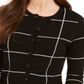 Cardigan feminino Charter Club com botões e vidraças, preto, tamanho extragrande