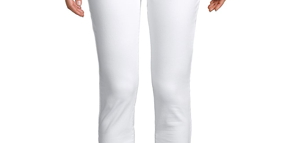 Calça jeans skinny capri feminina Lucky Brand Ava, branca, tamanho 27