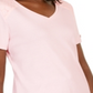 Karen Scott Blusa Feminina com Ombros Abertos e Decote em V Rosa Tamanho XS