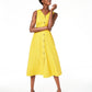 Vestido Alfani Feminino com Botões e MIDI Amarelo Tamanho 4 Petite