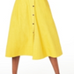 Vestido Alfani Feminino com Botões e MIDI Amarelo Tamanho 4 Petite