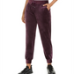 Calça de moletom feminina Ideology Velour, roxa, tamanho XL