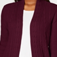 Cardigan de tricô feminino Karen Scott, marrom, tamanho P