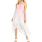 Vestido feminino com decote em V e tie-dye da INC International Concepts, rosa, tamanho XL