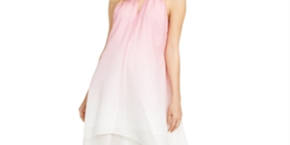 Vestido feminino com decote em V e tie-dye da INC International Concepts, rosa, tamanho XL