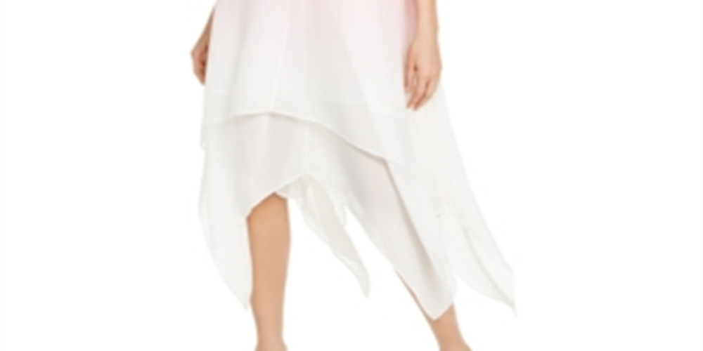 Vestido feminino com decote em V e tie-dye da INC International Concepts, rosa, tamanho XL
