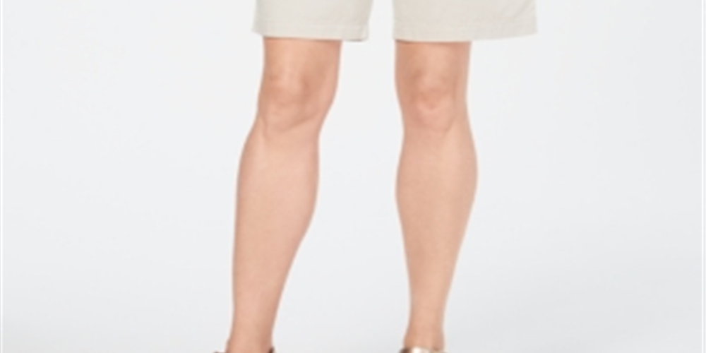 Shorts feminino Karen Scott Skimmer bege tamanho 6P
